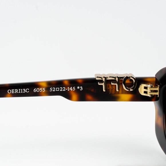 Off-White RENTON Men Sunglasses Havana Green Rectangle OERI13C RENTON 6055 - Picture 10 of 12